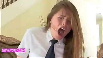 Beautiful Brunette Catholic Chick Fucked by Her Buddy While Ditching Class