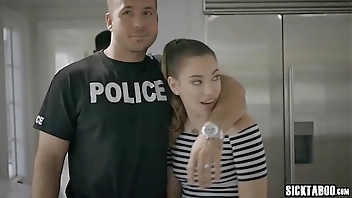 Corrupt pervert policeman banged brothers sexy fiancee