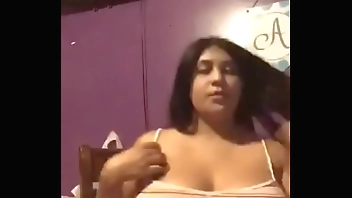 Mexican flashes huge tits