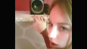 Cute girl enjoying her first black boyfriend