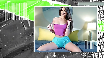 BLONDE stepMOM TAKES ADVANTAGE OF stepSON'S BONER