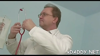 Naughty teen is cheating on her boyfriend with an old dude