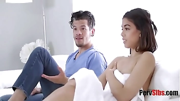 stepBrother fingers stepsister in front of stepDad!