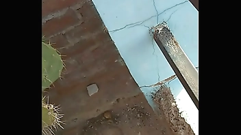 Teen girl bath in open