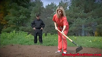 Humiliated submissive stripped in prison