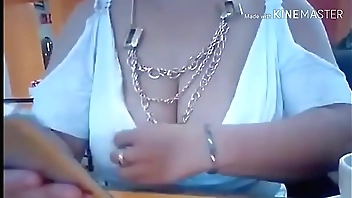 Busty mature milf fucking after a coffee