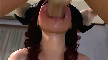 Succubus deepthroats huge cock