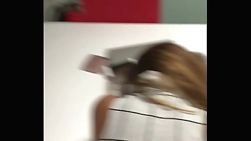 Amateur couple have sex in classroom