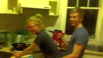 Fuck teen while she cooking