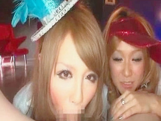 Sexy Nippon twins are sucking XXX boners, fucking Thai chicks for some hot China action