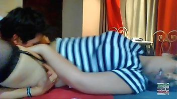 Sweet little slutty teen Mexican girl escapes from to record a real home video for her husband, the cuckold, rich moans and internal cumshot