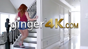 Chubby ginger pornstar Edyn Blair slurps