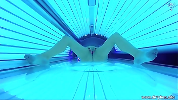 Hidden Spy Cam in Public Tanning Bed