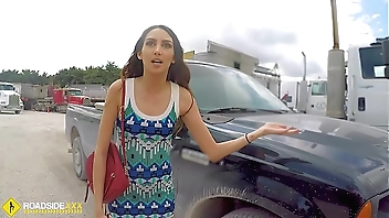 Roadside - Spicy Latina fucks a big dick to free her car
