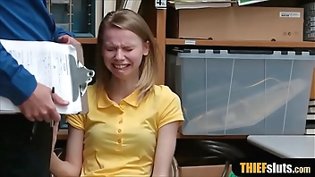 small russian teen thief humiliated by a officer