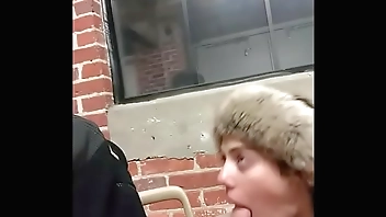 Blonde Lost Bet and Sucks Off Young Dude