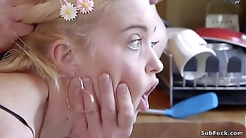 Huge dick man anal fucks teen and wife