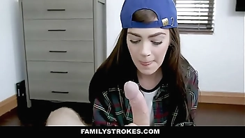 Lesbian (Piper June) wants her stepbrother's cock - FamilyStrokes