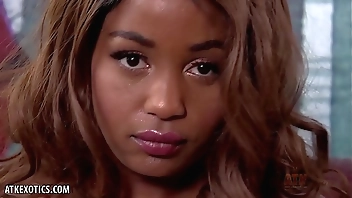 Ivy Sherwood rubs her large nipples and hot pussy