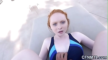 Cfnm redhead cum dumped