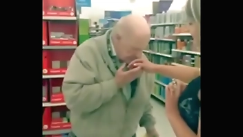 Slut fingers herself on walmart and lets strangers sniff her finger