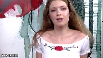 Apricot Pitts shows off her hairy holes