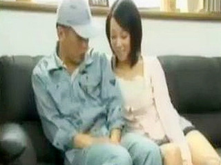 Fucking a Young TV Repairman in a Hot Encounter with Sexy Nipponese Wife