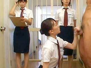 Sexually frustrated guards thoroughly search new inmates for hidden assets