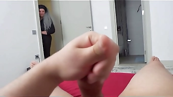 Hot Maid caught me jerking off in my bedroom. Risky Jerk off.